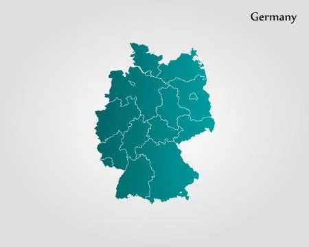 Map of Germany Stock Illustration