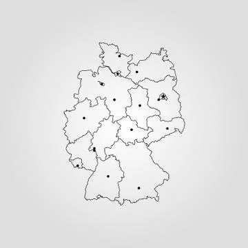 Map of Germany Stock Illustration