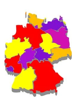 Map of Germany Stock Illustration