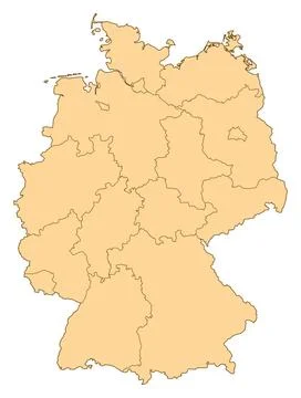 Map of Germany Map of Germany with the several provinces. Copyright: xZoon... Stock Photos