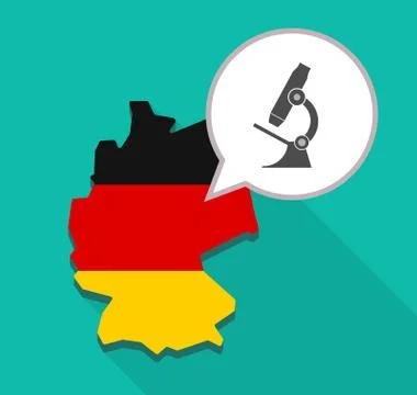 Map of Germany with  a microscope icon Stockillustratie