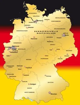 Map of germany as an overview map Stock Illustration