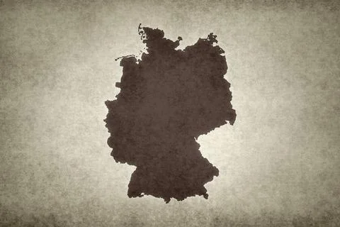 Map of Germany on an paper Stock Illustration