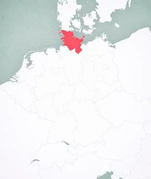 Map of Germany - Schleswig-Holstein Stock Illustration