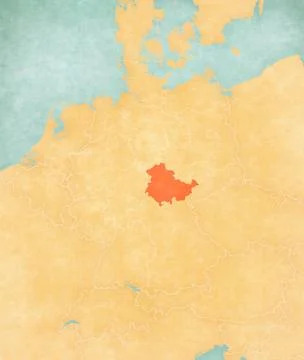 Map of Germany - Thuringia Illustrazione stock