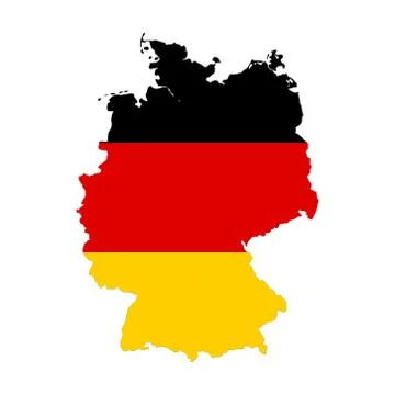 Map of Germany. Vector design isolated on white background. Stock Illustration