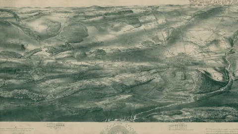 Map of Gettysburg Stock Footage 285668429