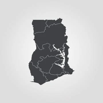 Map of Ghana Stock-Illustration