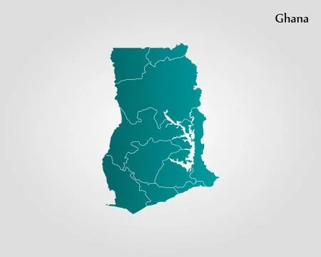 Map of Ghana Illustrazione stock