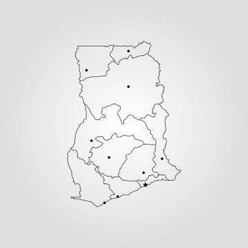 Map of Ghana Stock-Illustration