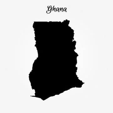 Map of Ghana Stock-Illustration