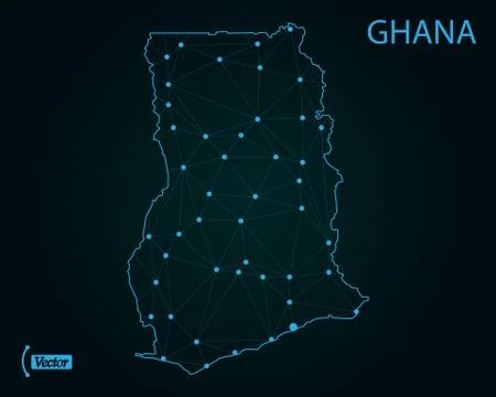 Map of Ghana. Vector illustration. World map Stock Illustration