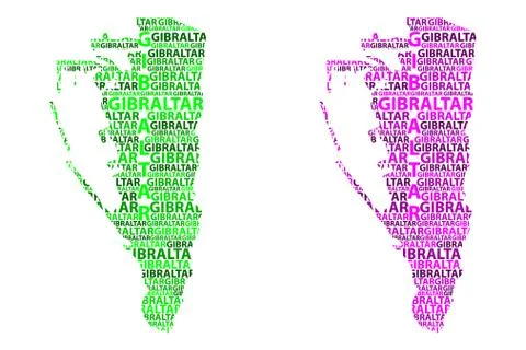 Map of Gibraltar - vector illustration Stock Illustration
