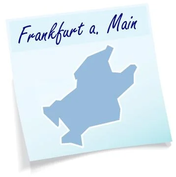 Map of giessen as sticky note Illustrazione stock