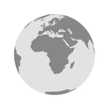 Map of Globe of Africa Stock Illustration