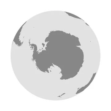 Map of Globe of Antarctica Stock Illustration