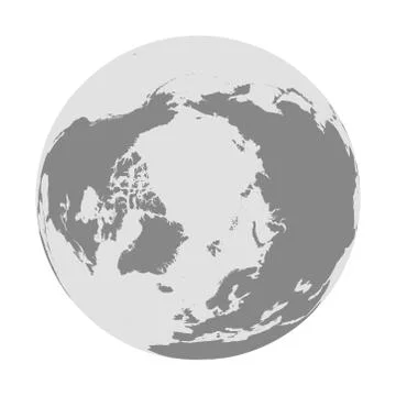 Map of Globe of Arctic  Stock Illustration