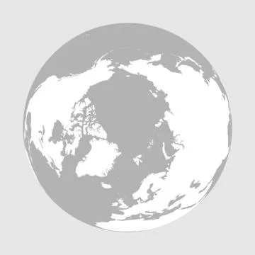 Map of Globe of Arctic  Stock Illustration