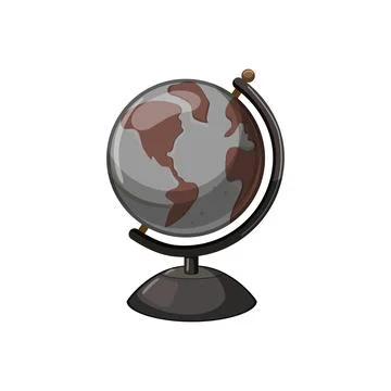 Map globe cartoon vector illustration Stock Illustration