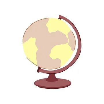 Map globe cartoon vector illustration Stock Illustration