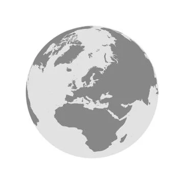 Map of Globe of Europe Stock Illustration