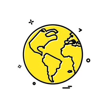 Map globe icon vector design イラスト素材