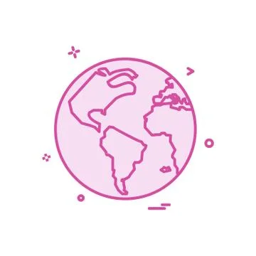 Map globe icon vector design Stock Illustration