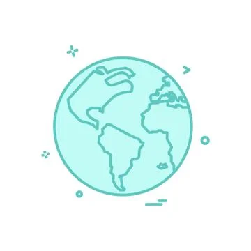 Map globe icon vector design Illustrazione stock