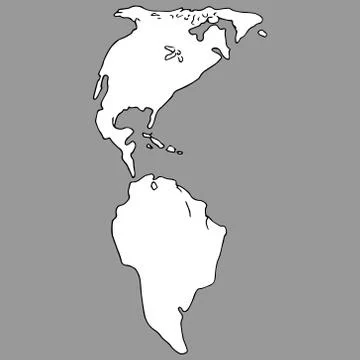 Map, globe icon. Vector illustration of map america. Globe, Earth, map hand d 스톡 일러스트