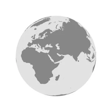 Map of Globe of Middle East Stock Illustration