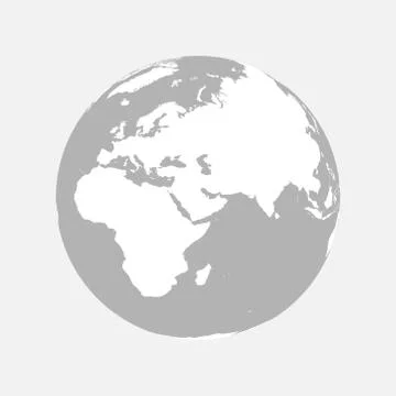 Map of Globe of Middle East Illustrazione stock