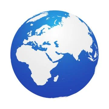 Map of Globe of Middle East Stock Illustration