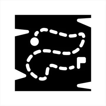 Map glyph icon vector illustration isolated on white background 스톡 일러스트