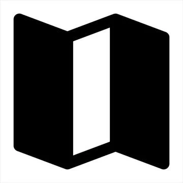 Map glyph icon vector illustration isolated on white background Stock Illustration