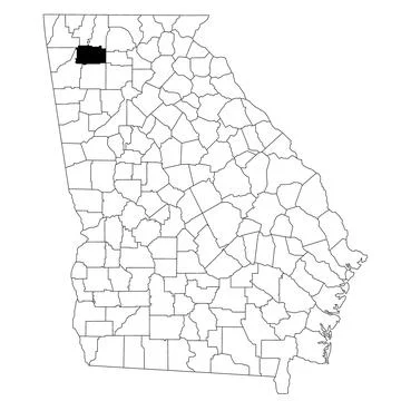 Map of Gordon County in Georgia state on white background. single County ma.. Stock Illustration