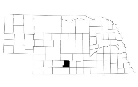 Map of gosper County in Nebraska state on white background. single County m.. Stock Illustration