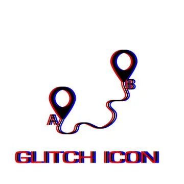 Map GPS icon flat. Stock Illustration