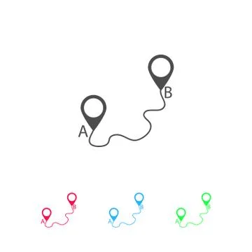 Map GPS icon flat. Stock Illustration