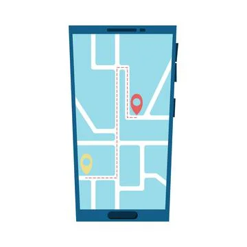 Map GPS navigation, Stock Illustration