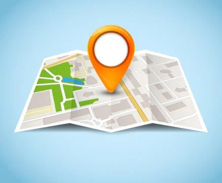 Map gps pin icon vector road. Travel home city street marker. Navigation gps Stock Illustration