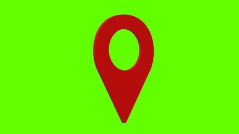 Map GPS position red set icon 3d illustration rotation Stock Illustration
