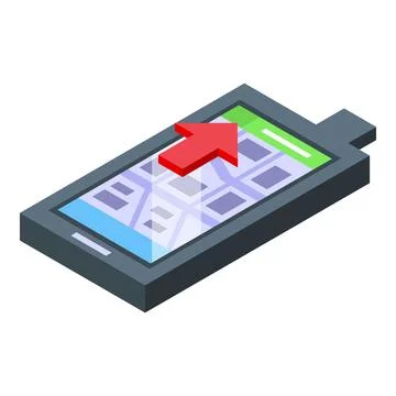 Map gps tracker icon isometric vector. Urban center Stock Illustration