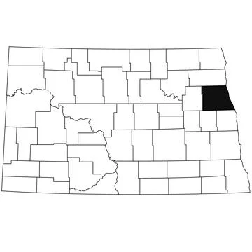 Map of grand forks County in North Dakota state on white background. single.. Stock Illustration