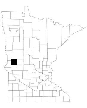 Map of grant County in Minnesota state on white background. single County m.. Stock Illustration
