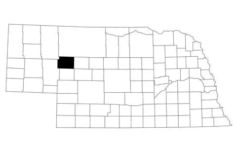 Map of grant County in Nebraska state on white background. single County ma.. Stock Illustration