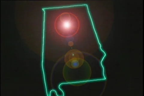 Map Graphic Alabama Stock Footage 296366