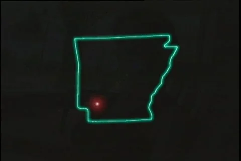 Map Graphic Arkansas Stock Footage 296372