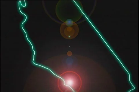 Map Graphic California Vídeo Stock 296421