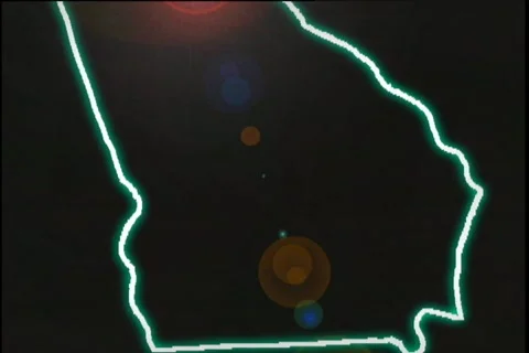 Map Graphic Georgia Vídeo Stock 296363