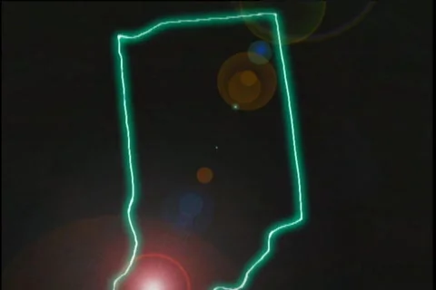 Map Graphic Indiana Vídeo Stock 296360